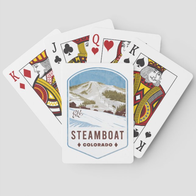 Steamboat Colorado Ski Abzeichen Spielkarten (Rückseite)