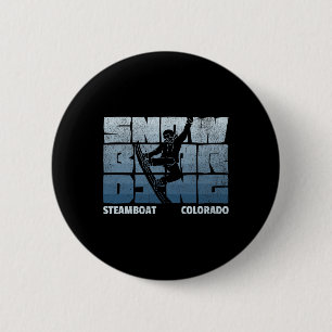 Steamboat Colorado Snowboard-Resort Vintage Sno Button