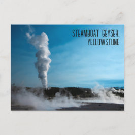 Steamboat Geyser Eruption Yellowstone Postkarte