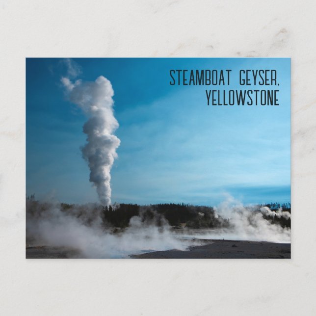 Steamboat Geyser Eruption Yellowstone Postkarte (Vorderseite)