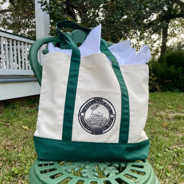 Steamboat Manhole Cover Art Tove Bag Natchez MS Tragetasche (Von Creator hochgeladen)