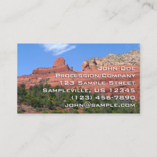 Steamboat Rock in Sedona Arizona Fotografie Visitenkarte