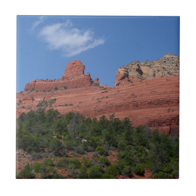 Steamboat Rock in Sedona Fliese (Vorderseite)
