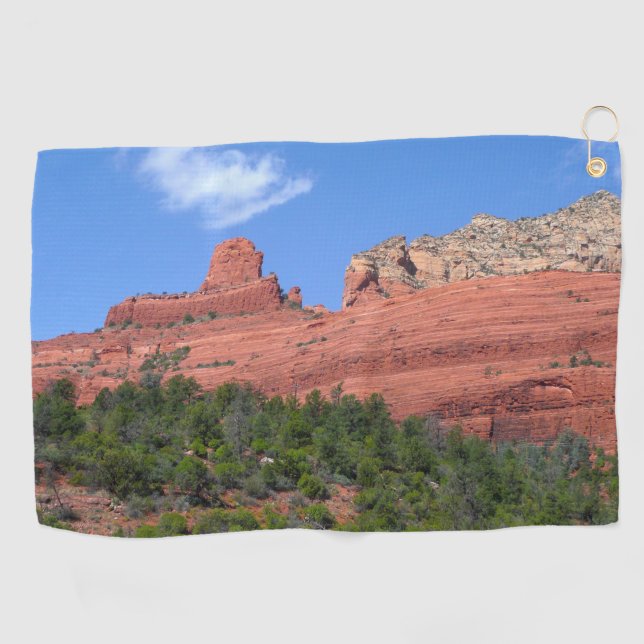 Steamboat Rock in Sedona Golfhandtuch (Horizontal)