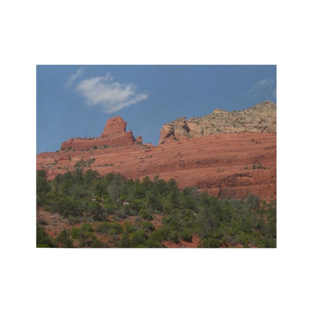 Steamboat Rock in Sedona Holzposter (Vorderseite)