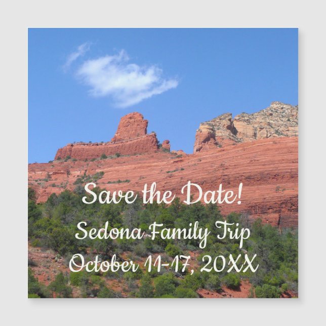 Steamboat Rock in Sedona Magnetkarte (Vorderseite)