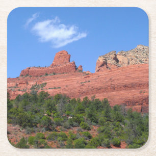 Steamboat Rock in Sedona Rechteckiger Pappuntersetzer