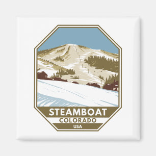 Steamboat Skigebiet Winter Colorado Magnet