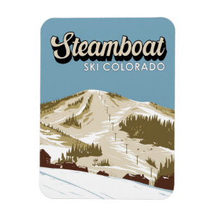 Steamboat Skigebiet Winter Colorado Vintag Magnet