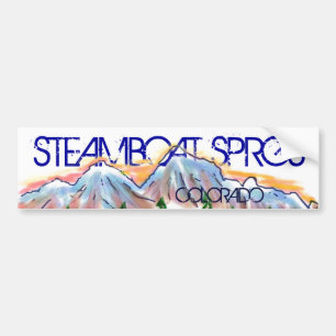 Steamboat Sprgs Colorado artistic mountain sticker Autoaufkleber
