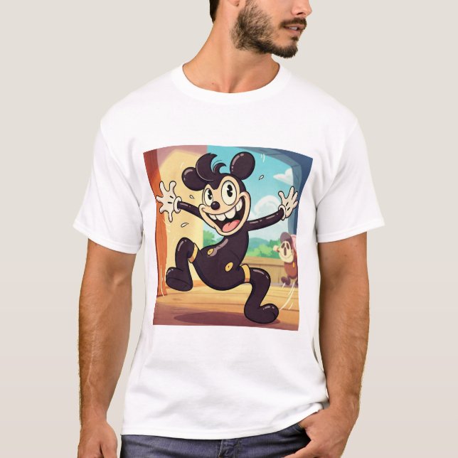 Steamboat Spright: Eine fröhliche Retro-Maus T-Shirt (Vorderseite)