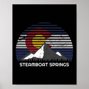 Steamboat Springs Co X Colorado-Flagge Poster