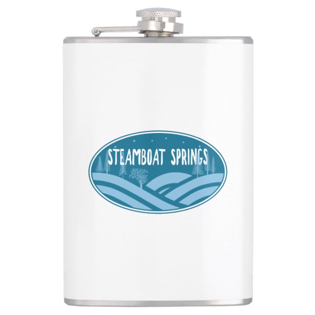 Steamboat Springs Colorado Außenbereich Flachmann (Vorderseite)