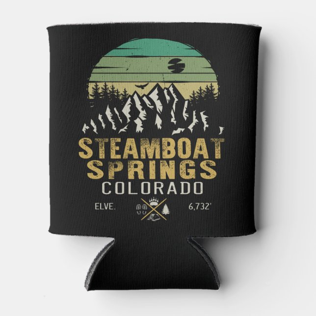 Steamboat Springs Colorado Camping Skifahren Dosenkühler (Vorderseite)