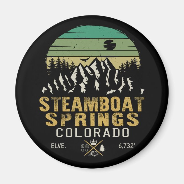 Steamboat Springs Colorado Camping Wandern Magnet (Vorne)