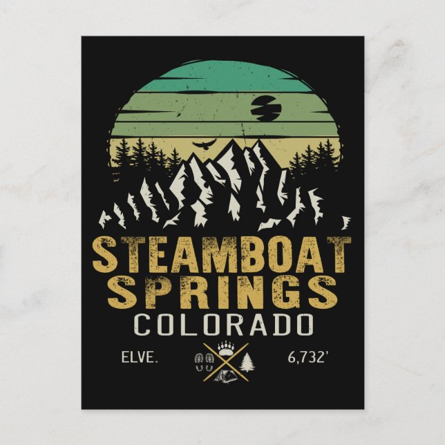 Steamboat Springs Colorado Camping Wandern Postkarte (Vorderseite)