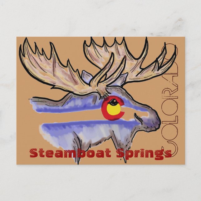 Steamboat Springs Colorado elf Postkarte (Vorderseite)