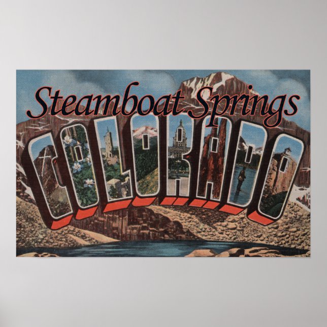 Steamboat Springs, Colorado - Großbuchstaben Poster (Vorne)