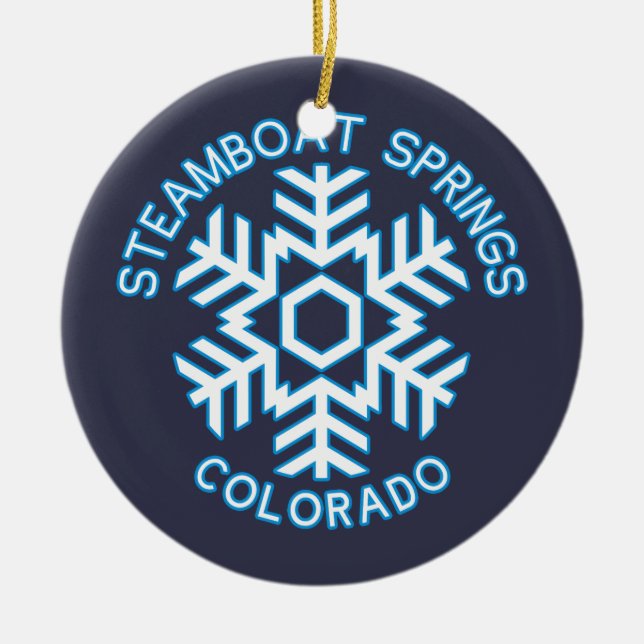 Steamboat Springs, Colorado Keramik Ornament (Vorne)