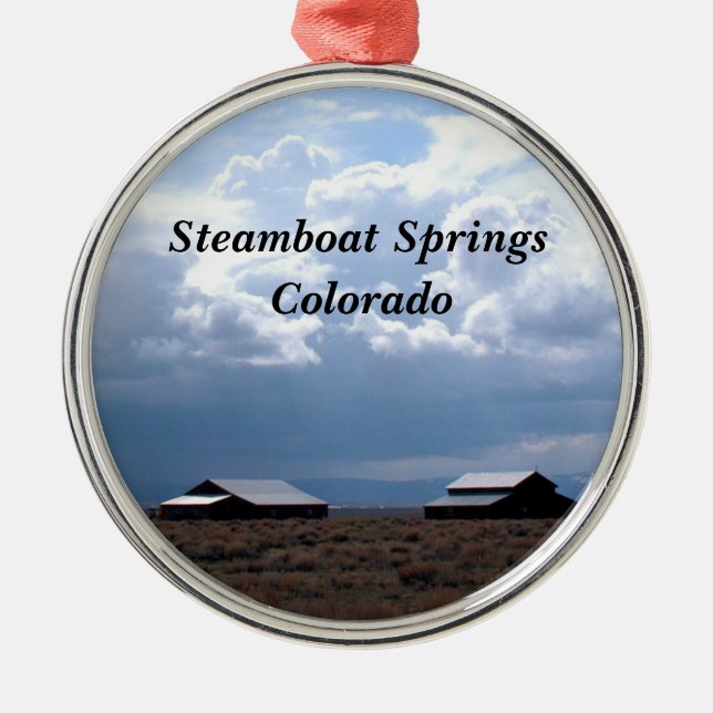 Steamboat Springs, Colorado Ornament Aus Metall (Vorne)