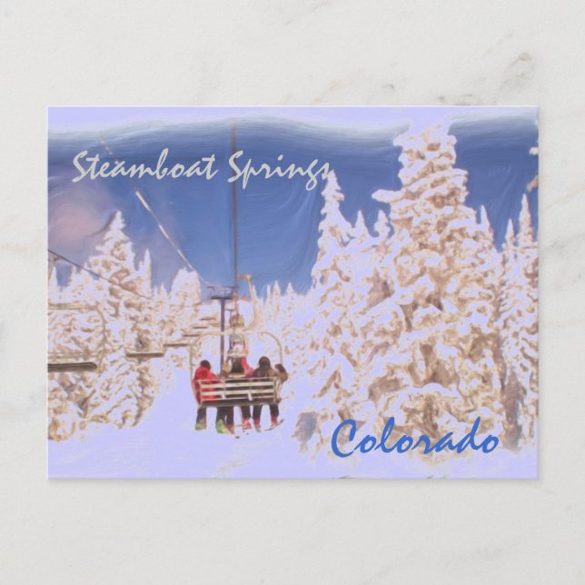 Steamboat Springs Colorado Postkarte (Vorderseite)