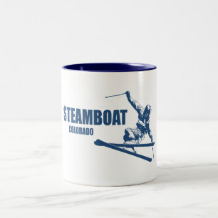Steamboat Springs Colorado Skier Zweifarbige Tasse