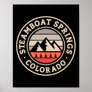 Steamboat Springs Colorado Skifahren Snowboarden L Poster