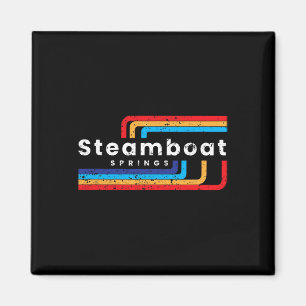 Steamboat Springs Colorado Skifahren Vintage Steam Magnet