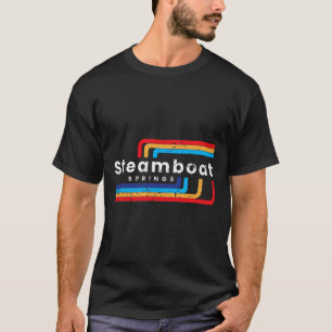 Steamboat Springs Colorado Skifahren Vintage Steam T-Shirt