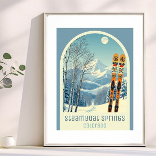 Steamboat Springs Colorado Skiferien Poster