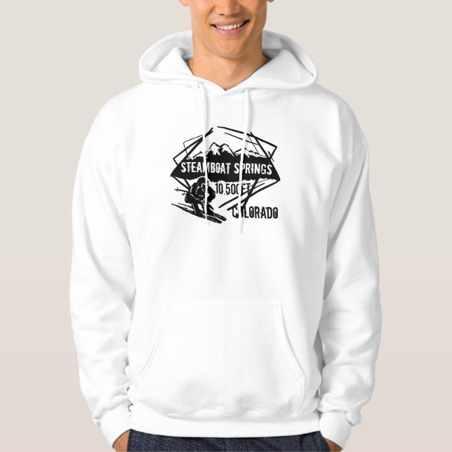 Steamboat Springs Colorado Skihuodie Hoodie (Vorderseite)