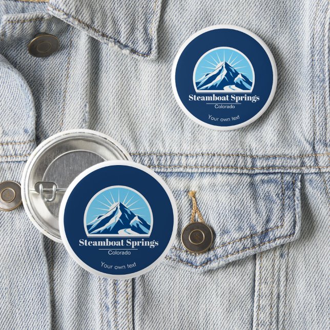 Steamboat Springs Colorado Skiort Name Button (Von Creator hochgeladen)