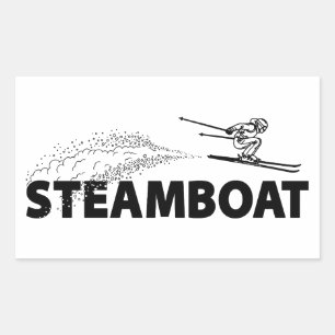 Steamboat Springs Colorado Skispringer Rechteckiger Aufkleber
