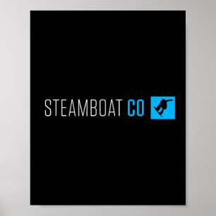 Steamboat Springs Colorado Snowboard Box Typ Poster
