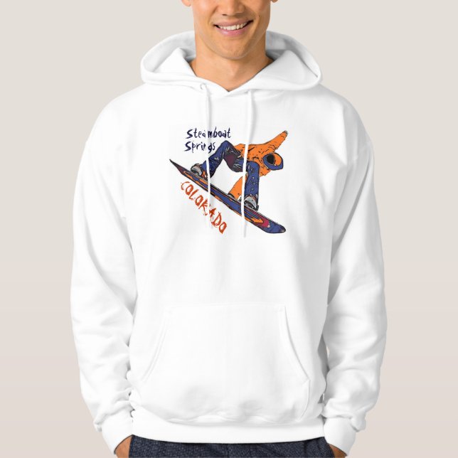 Steamboat Springs Colorado Snowboard Hoodie (Vorderseite)