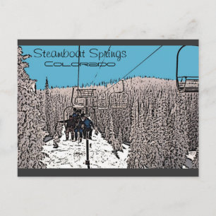 Steamboat Springs Colorado Tag auf der Postkarte
