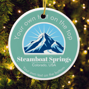 Steamboat Springs Colorado usa Skigebiet Medaille Keramik Ornament