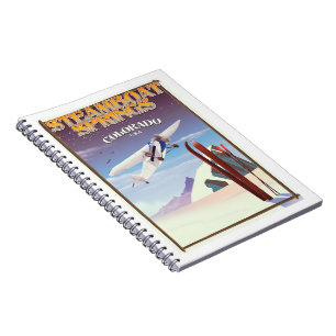 Steamboat Springs colorado Vintage Reiseplakat Notizblock