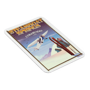 Steamboat Springs Colorado Vintage-Reiseposter Magnet