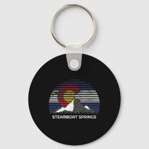 Steamboat Springs, Colorado X Co Flag Bergspitze  Schlüsselanhänger