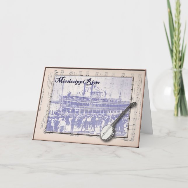 Steamboat und Musik Karte (Vorderseite)