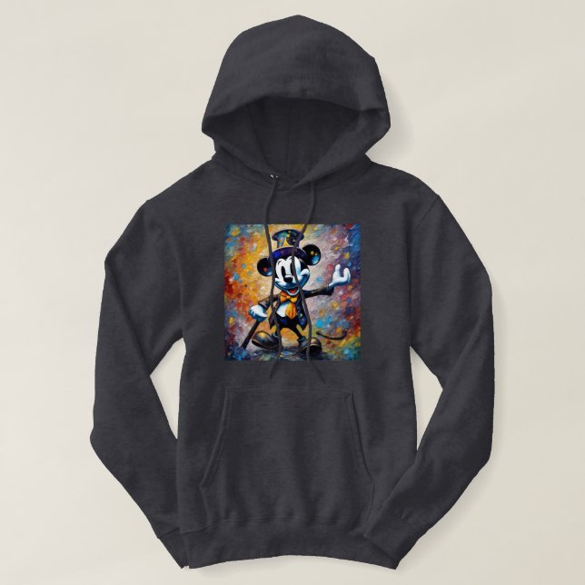 Steamboat Willie Generative Kunst Hoodie (Design vorne)