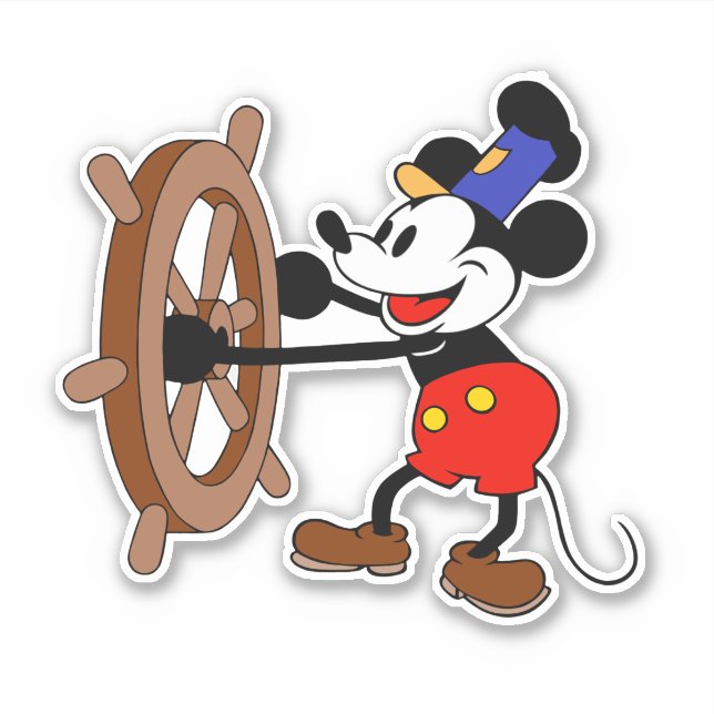 Steamboat Willie Mickey Mouse Sticker (Vorderseite)