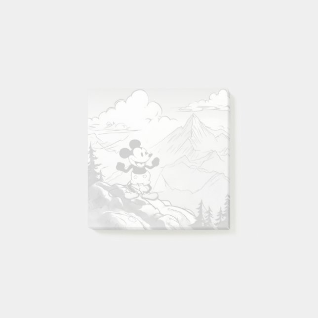 Steamboat Willie Mountain Wandern Post-it Klebezettel (Vorderseite)