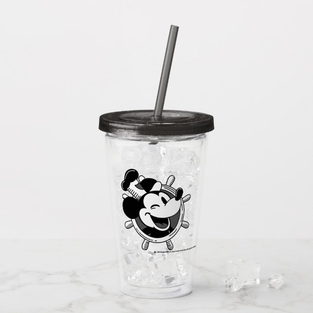 Steamboat Willie Retro Tumbler Acryltrinkbecher (Rückseite Ice)