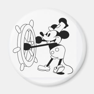 Steamboat Willie Rundmagnet Magnet