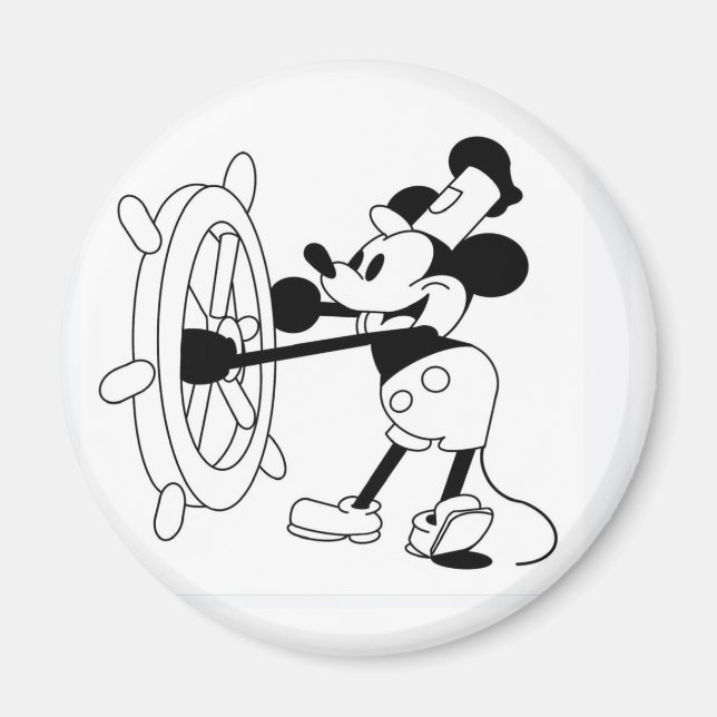 Steamboat Willie Rundmagnet Magnet (Vorne)