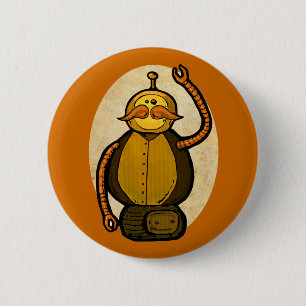 Steambot antiker Roboter Button
