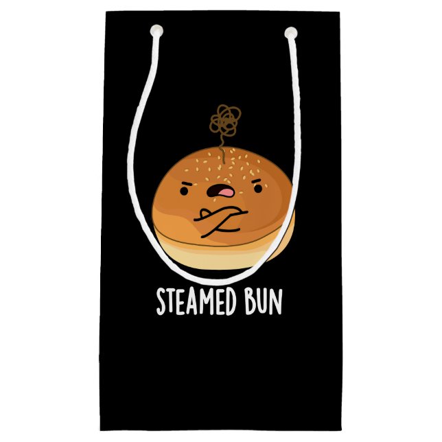 Steamed Bun Funny Food Pub Dark BG Kleine Geschenktüte (Vorderseite)