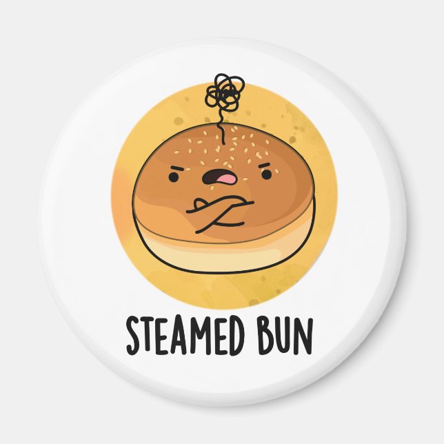Steamed Bun Funny Food Puff Magnet (Vorne)